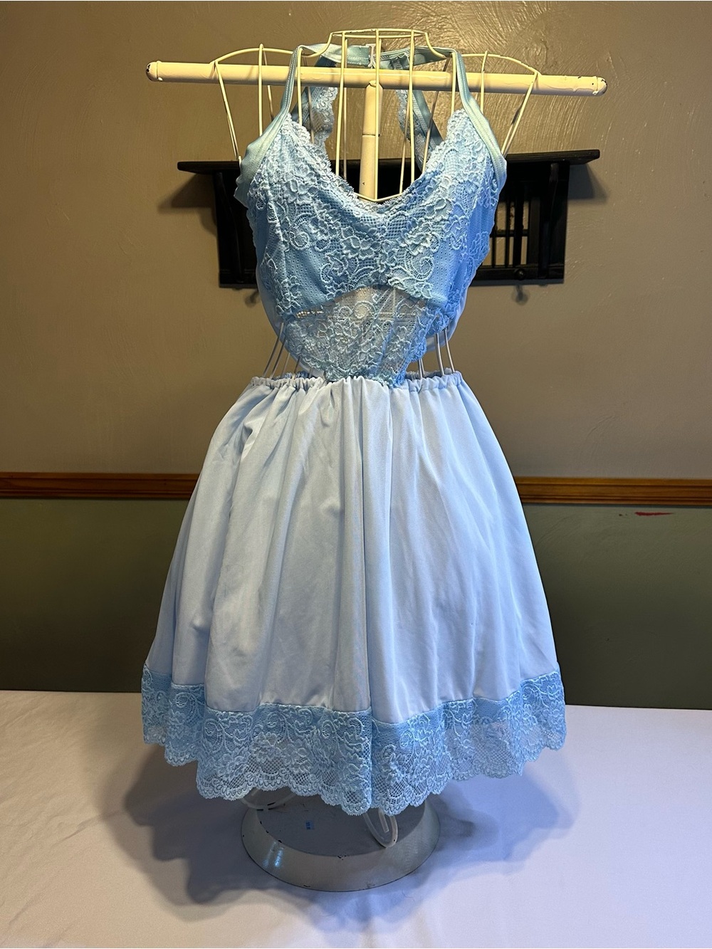 Wiseman Light Blue Lace Bodice show dress